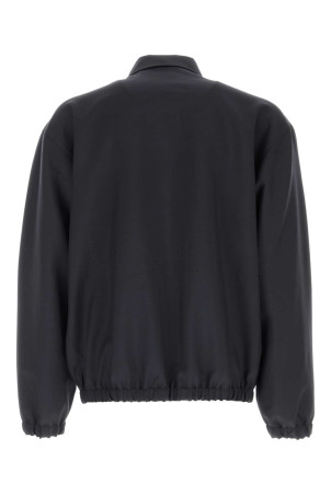 Midnight blue wool blend bomber jacket Blue PRADA (SGD190SOOO17LK)