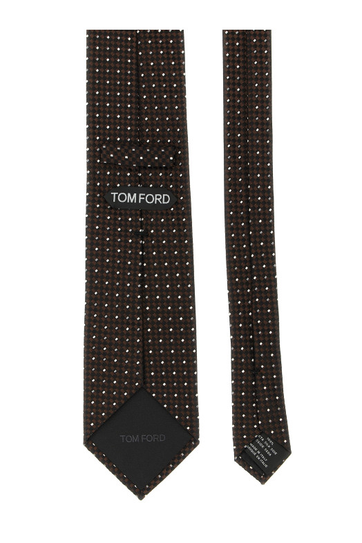 Шовковий краватку коричневого кольору TOM FORD STE001S0342EAN