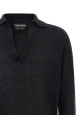 Поло из кашемира и шелка, черного цвета TOM FORD KPL058YMK126NAA