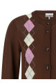 'Argyle' cardigan Brown
