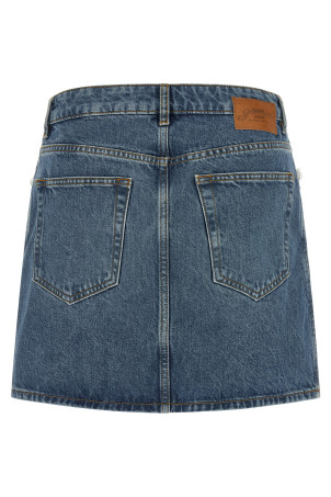 Denim and lace skirt Blue