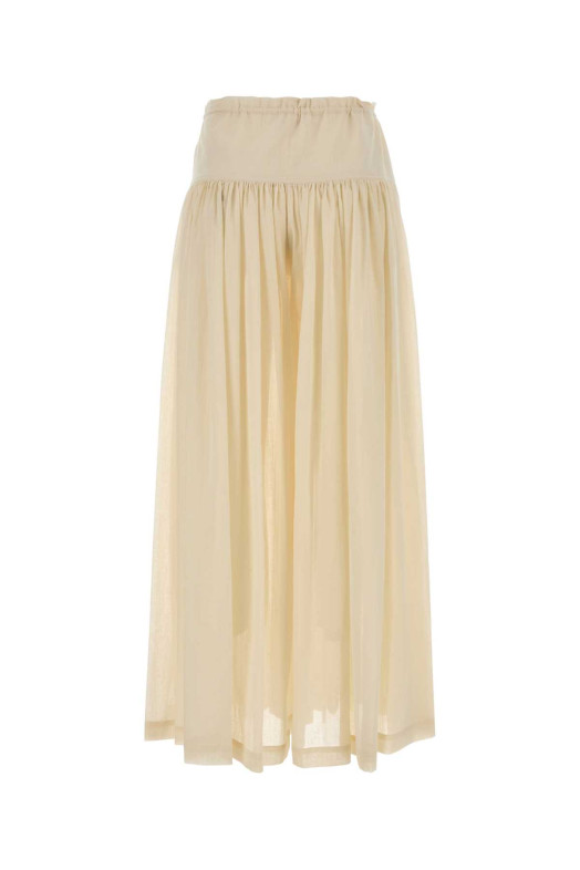 Cream cotton Berenice wide-leg pant THE ROW (10741W4385)