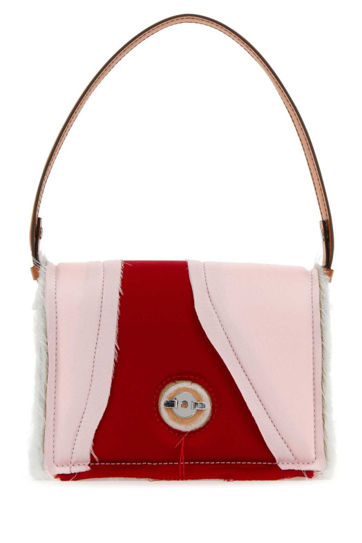 Multicolor satin and leather Mirim handbag DENTRO (23WDNBO022)