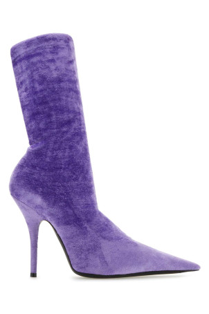 Lilac velvet Knife ankle boots BALENCIAGA (742881W8MA1)