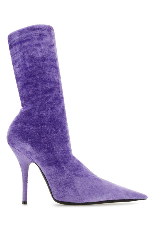 Lilac velvet Knife ankle boots BALENCIAGA (742881W8MA1)