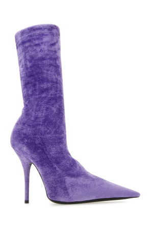 Lilac velvet Knife ankle boots BALENCIAGA (742881W8MA1)