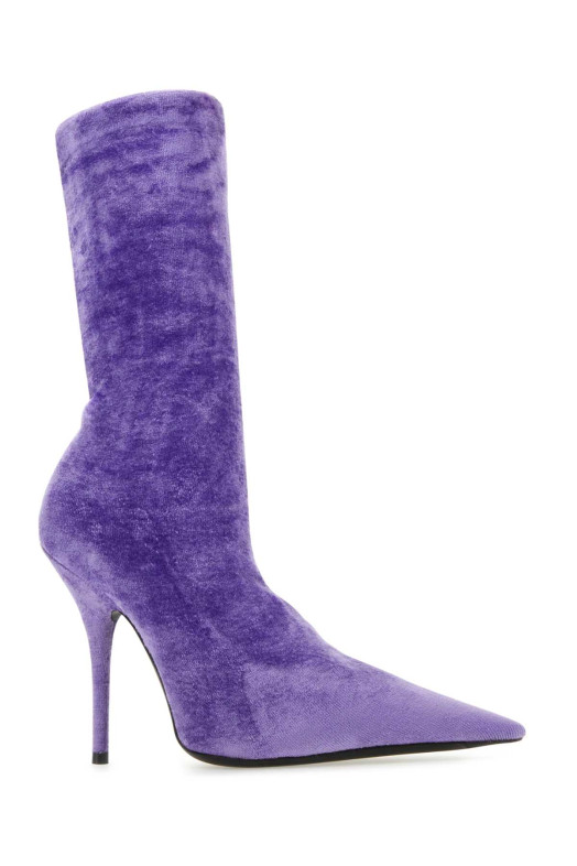 Lilac velvet Knife ankle boots BALENCIAGA (742881W8MA1)