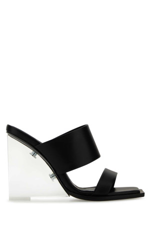 Black leather Shard mules Black ALEXANDER MCQUEEN (746240WIDQ0)