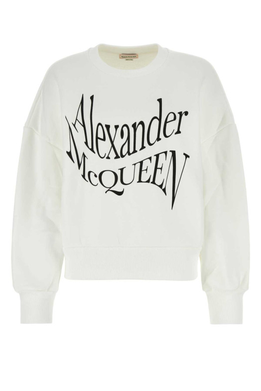 White cotton sweatshirt ALEXANDER MCQUEEN (781418QZALW)