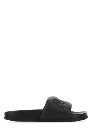Black leather slippers Black AMBUSH (BMIC001F22LEA001)