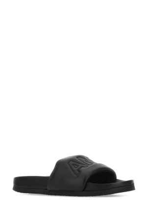 Black leather slippers Black AMBUSH (BMIC001F22LEA001)