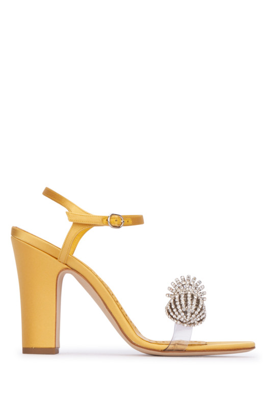 Туфли на каблуке Yellow MANOLO BLAHNIK (ELHOB4221513)