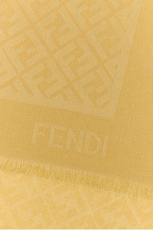 Yellow silk blend scarf FENDI (FXT069AJW7)