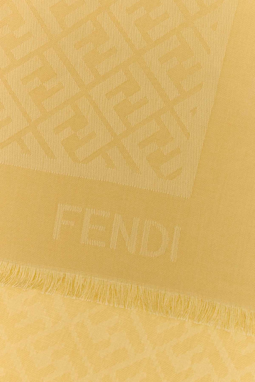 Yellow silk blend scarf FENDI (FXT069AJW7)
