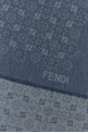 Denim blue cotton blend scarf FENDI (FXT069B01R)