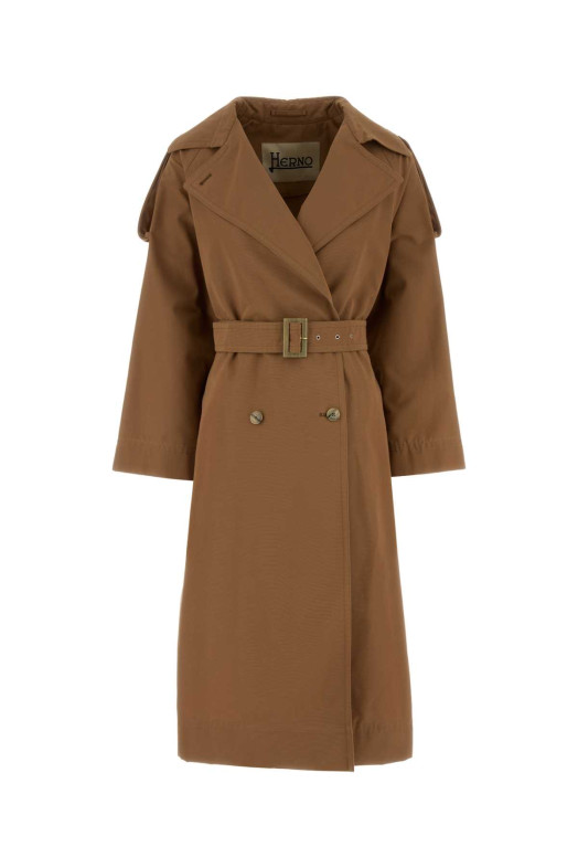Brown cotton blend trench coat HERNO (IM000203D13297)