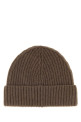 Brown cashmere beanie hat Beige LOEWE (KSA9OT1X01)