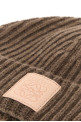 Brown cashmere beanie hat Beige LOEWE (KSA9OT1X01)