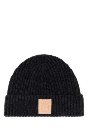 Black cashmere beanie hat Black LOEWE (KSA9OT1X01)