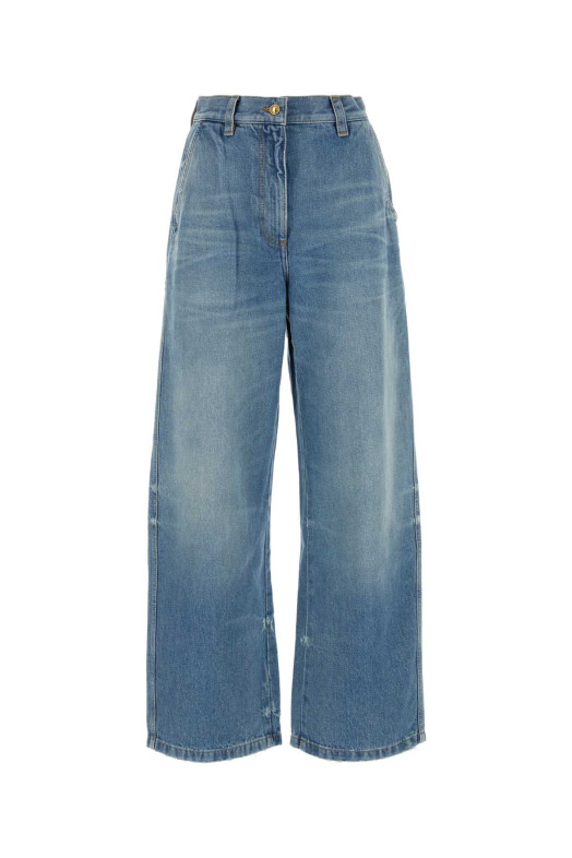 Denim wide-leg jeans PALM ANGELS (PWYB027S24DEN002)