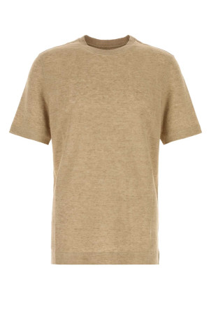 Cappuccino linen t-shirt ZEGNA (RUH352A3H776)