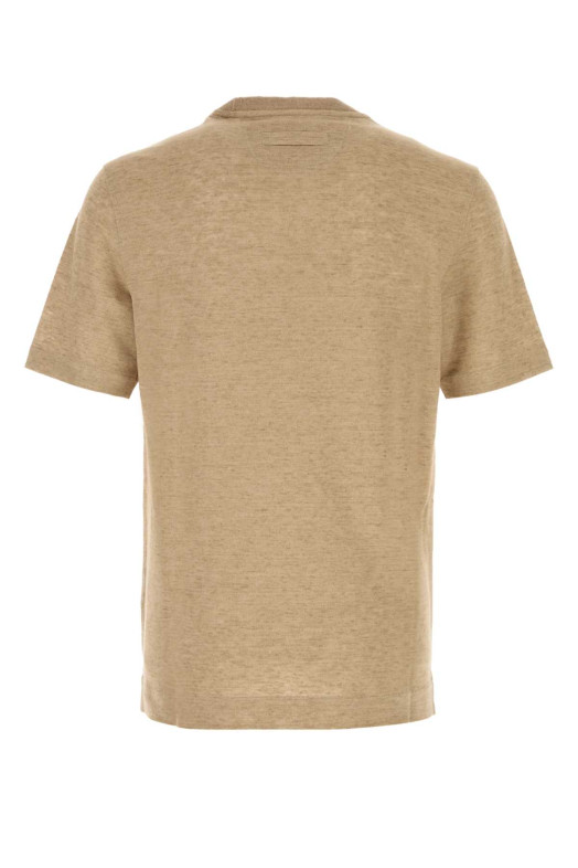 Cappuccino linen t-shirt ZEGNA (RUH352A3H776)
