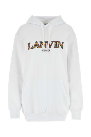 White cotton sweatshirt LANVIN (RWHO0019J209A23)