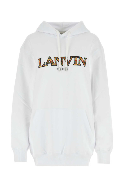White cotton sweatshirt LANVIN (RWHO0019J209A23)