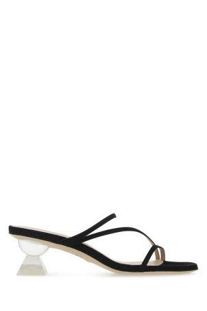 Black suede Lucite Sculpt mules Black STUART WEITZMAN (SA503)