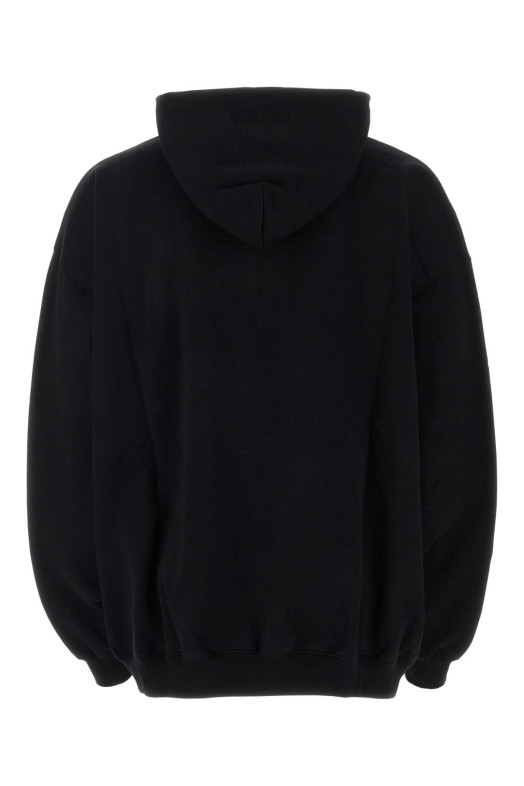 Black cotton blend oversize sweatshirt Black VETEMENTS (UE54HD100B)