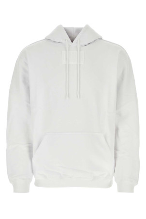 White cotton blend oversize sweatshirt White VTMNTS (VL16HD100W)