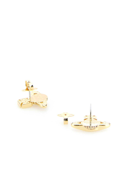 Embellished metal Carmela earrings VIVIENNE WESTWOOD (6201033A02R102SM)