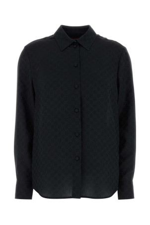 Black crepe shirt Black GUCCI (798725ZAISQ)