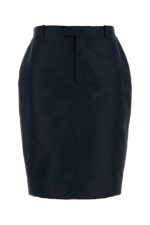 Navy blue faille skirt GUCCI (865111ZAU9E)