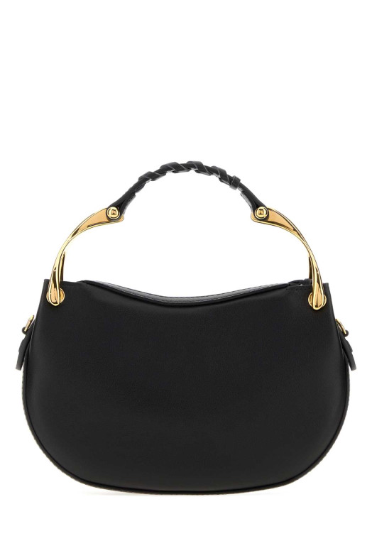 Black leather mini Wishbone handbag Black ALEXANDER MCQUEEN (8746101HBCA)