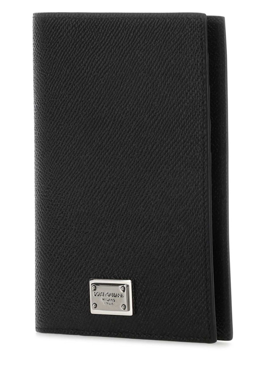 Черный кожаный чехол для паспорта DOLCE & GABBANA (BP2215AG219) DOLCE & GABBANA