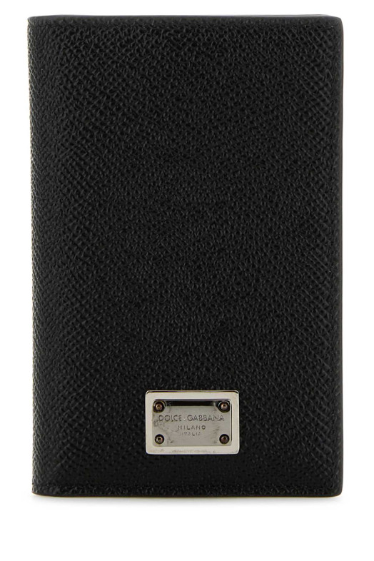 Black leather card holder Black DOLCE & GABBANA (BP3323AG219)