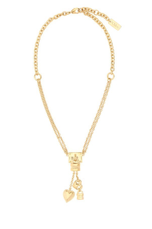 Gold metal ChloÃ© Mini Paddington necklace CHLOE (CH26AJN07CB7)