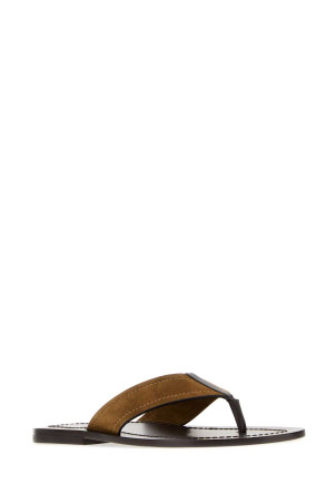 Biscuit suede Dan thong slippers THE ROW (F2166L805)