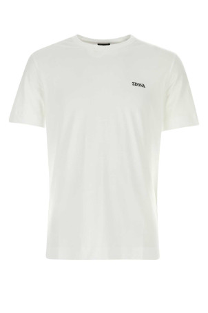 White cotton t-shirt ZEGNA (RE7360A5B760)