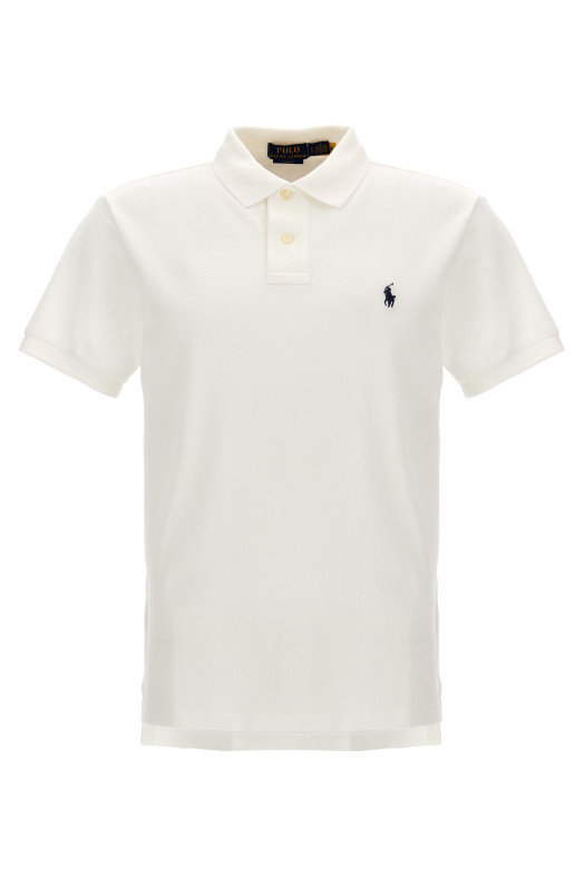 Поло с логотипом, белого цвета POLO RALPH LAUREN 710548797001