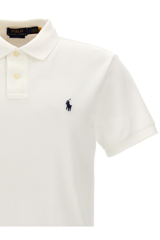Поло с логотипом, белого цвета POLO RALPH LAUREN 710548797001