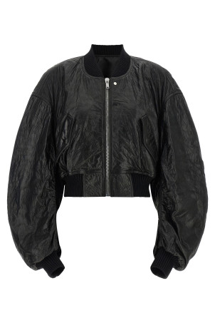 'Secchia Cropped Flight' bomber jacket Black
