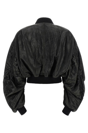 'Secchia Cropped Flight' bomber jacket Black
