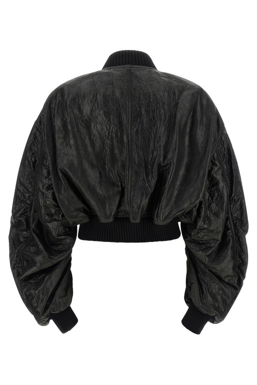 'Secchia Cropped Flight' bomber jacket Black