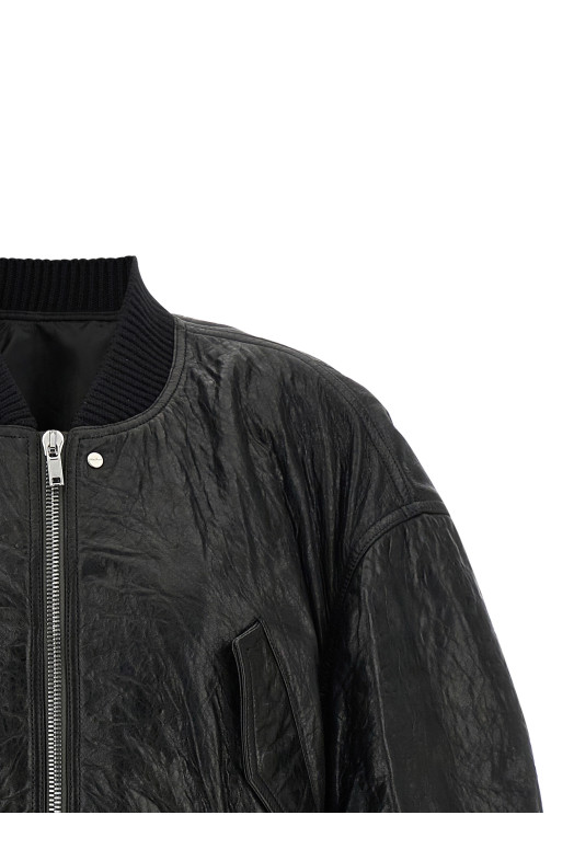 'Secchia Cropped Flight' bomber jacket Black
