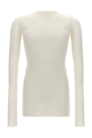 'Rib LS T' T-shirt White
