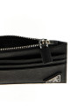 Saffiano logo card holder Black