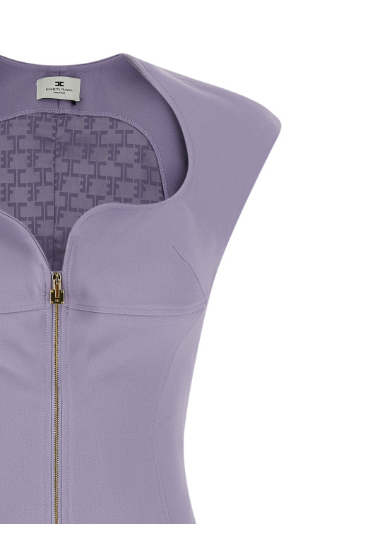 Платье с вырезом в форме сердца, фиолетовое ELISABETTA FRANCHI AB90061E2EV7
