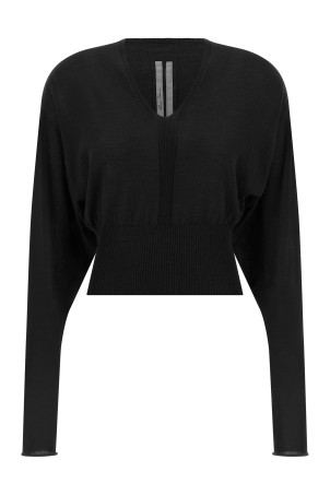 'V Cropped' top Black